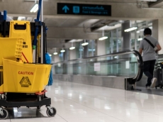 cleaners at airports and train stations