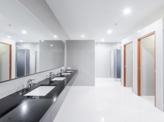 cleaning to a shared washroom area