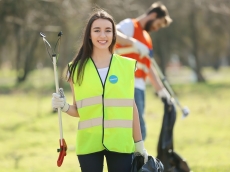 litter picking at music festivals