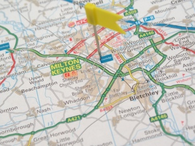 Map Image of Milton Keynes & Bedford